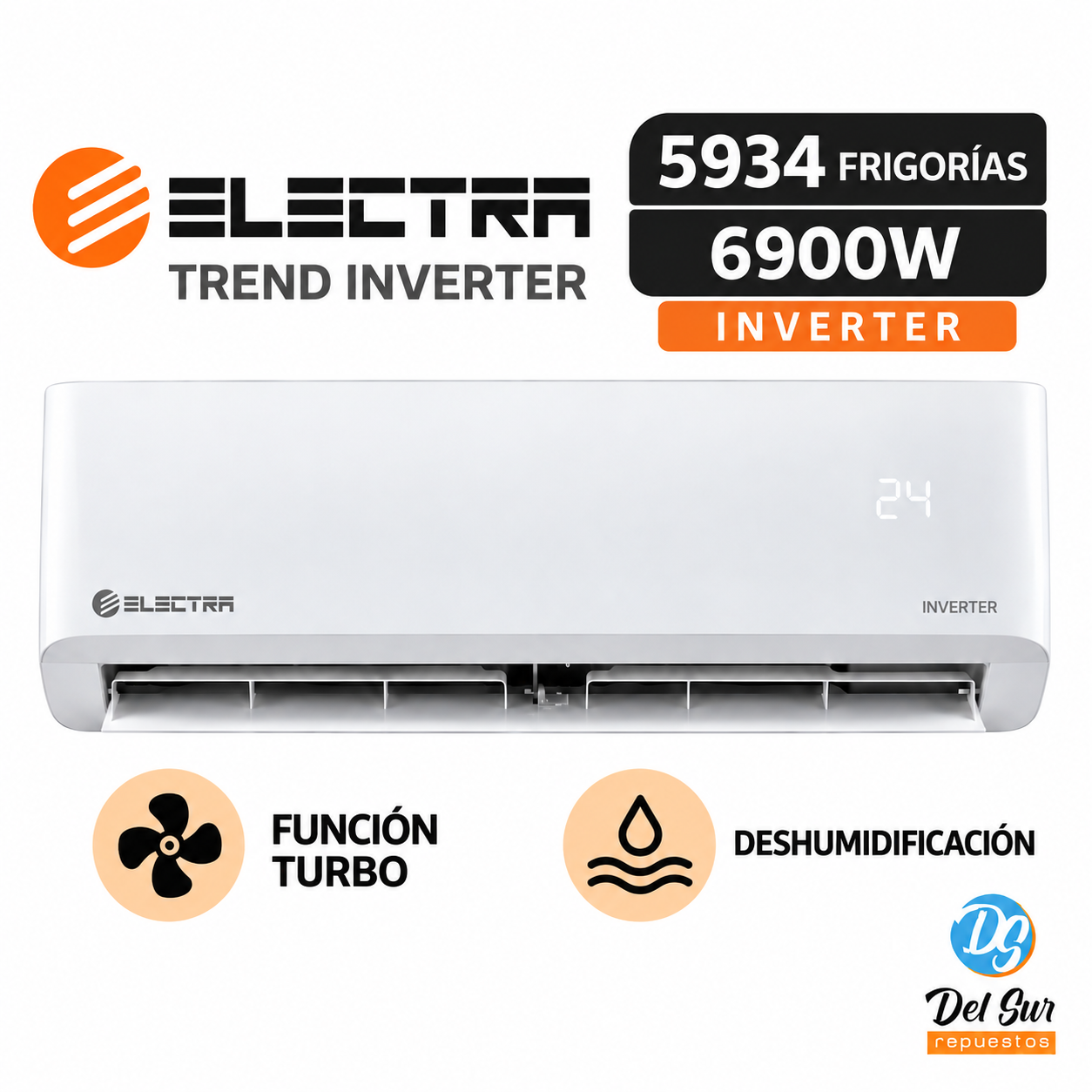 Aire Acondicionado Split Electra Trend Inverter 5934 Frigorías