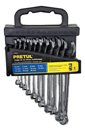 Juego De Llaves Combinadas Milimétricas Pretul 11 Piezas
