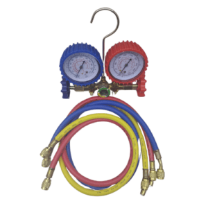 Manifold R410 Cuerpo De Bronce Compl C/ Protector Y Manguera