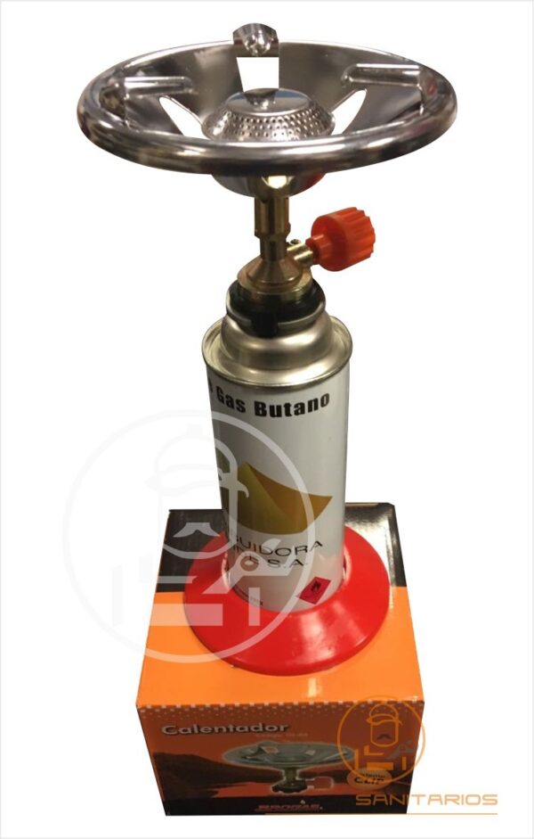Calentador Anafe Brogas Portatil + Lata Gas Butano Camping - Imagen 4