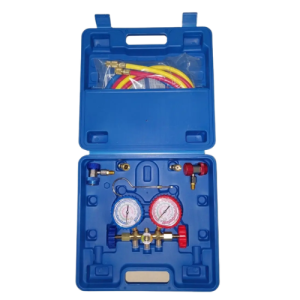 Manifold Finley R32/R22 /R410A/R404A con Acoples y Mangueras 3x150 cm