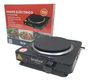 Anafe Eléctrico Brogas 1 Hornalla Color Negro