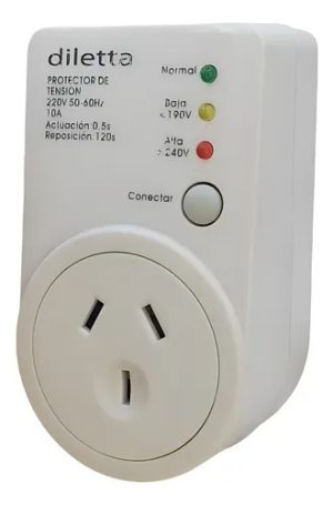Protector De Tensión Diletta 190-240v Hasta 2000w Gris