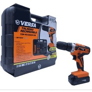 Taladro Inalámbrico Atornillador Versa en Maletín con 54 Accesorios