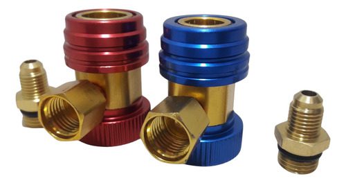 Kit Valvulas Acople Adaptador Para Auto R134 Salida 1/4