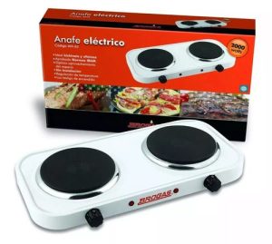Anafe Cocina Calentador Electrico 2 Hornallas Brogas 2000 W