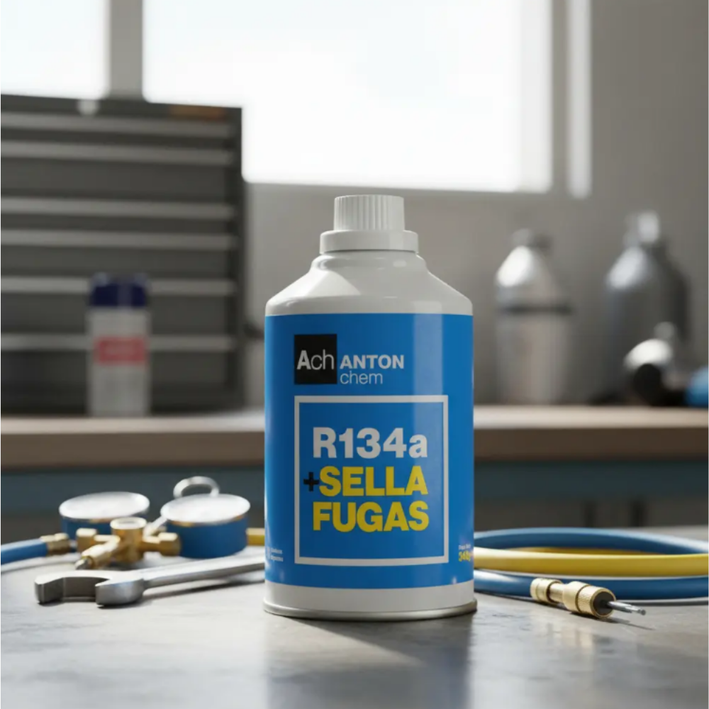 Lata Gas Refrigerante Anton R134a Sella Fugas - Imagen 2