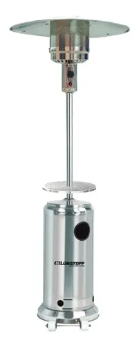 Calefactor Exterior Gas Hongo Inoxidable Con Mesa Lusqtoff Acero
