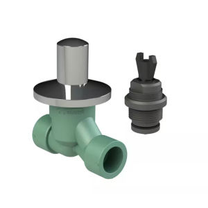 Llave de Paso 20 mm con Cabezal de Poliamida Thermofusión Amanco