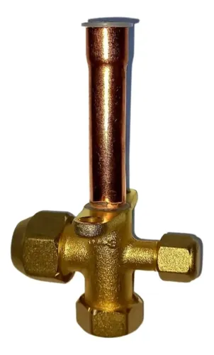 Válvula de Servicio / Robinete para Aire Acondicionado Split 1/2" Recta - Imagen 2