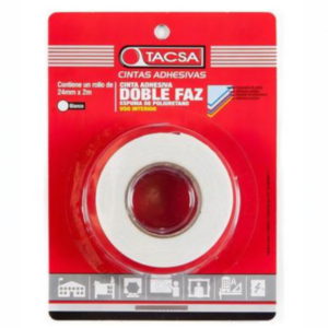 Cinta Doble Faz Tacsa 24 mm × 2 m #TA20