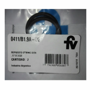 O'Ring FV para Cartucho Monocomando Arizona x 2 Unidades – 0411/B1.9A-RD2