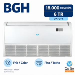 Aire Acondicionado Piso Techo BGH ON/OFF 18.000 Frigorías #BSPTH72CTQ