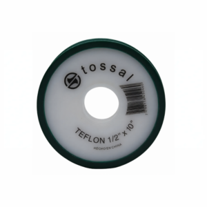 Cinta de Teflón Tossal 1/2" × 10 m Alta Densidad 0,9 g/cm³ #450414