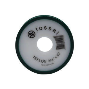 Cinta de Teflón Tossal 3/4" × 10 m Alta Densidad 0,9 g/cm³